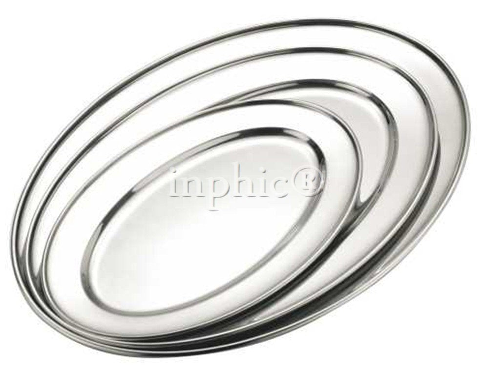 INPHIC-不鏽鋼橢圓形碟 蛋形肉碟 菜碟 菜盆 淺碟