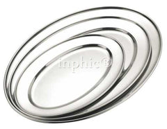INPHIC-不鏽鋼橢圓形碟 蛋形肉碟 菜碟 菜盆 淺碟