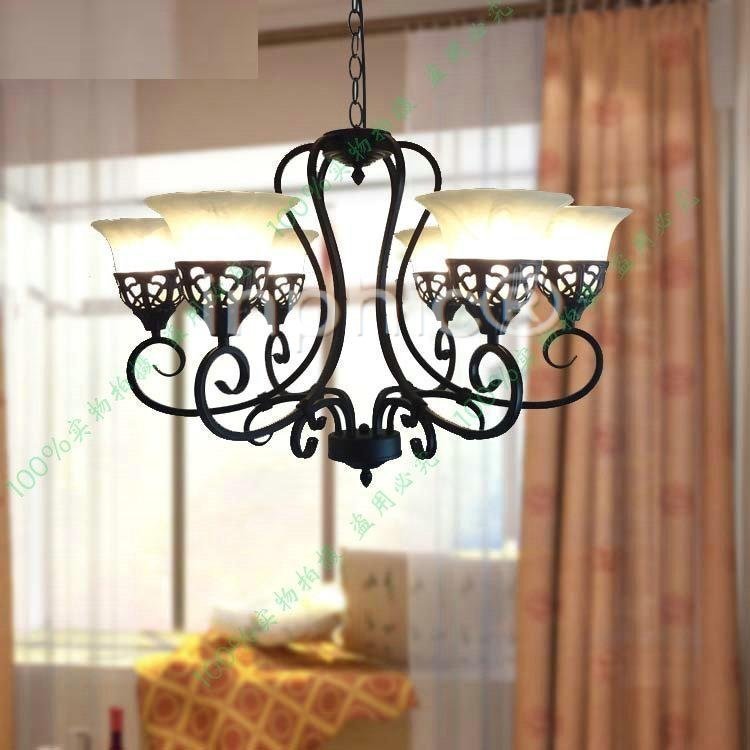 INPHIC-復古復古鐵藝吊燈客廳餐廳工程個性六頭6頭燈飾燈具歐式簡約