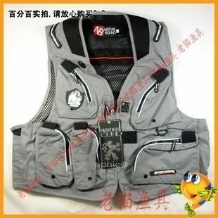 INPHIC-釣魚背心NDY-033款 灰色 馬甲馬夾垂釣用品