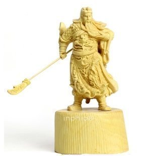 INPHIC-佛像 東陽黃楊木雕關公 工藝品家居風水擺飾汽車飾品財神爺佛像