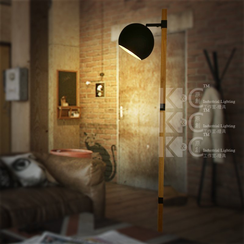 INPHIC-美式鄉村實木 落地燈 閱讀 復古落地燈 沙發北歐立地燈臥室