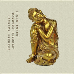 INPHIC-宗教 手工金箔睡佛擺飾佛像擺設送禮別墅酒店樹脂開光人物客廳