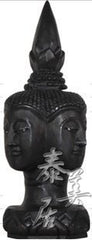 INPHIC-宗教 東南亞風格 泰國進口工藝品 家居飾品擺設 木雕擺飾 雙面佛頭