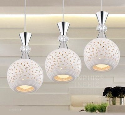 INPHIC-LED吊燈現代簡約白色陶瓷浪漫臥室吊頂樓梯燈雕花餐廳燈具燈飾-IAJH001104A