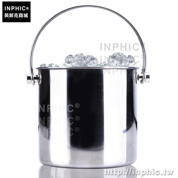 INPHIC-不銹鋼雙線提手冰桶創意雙層帶冰隔實用酒店酒吧香檳桶冰粒桶-ICSJ011104A