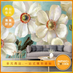 INPHIC-白色花卉壁紙 壁貼 背景牆-IBAH01410BA